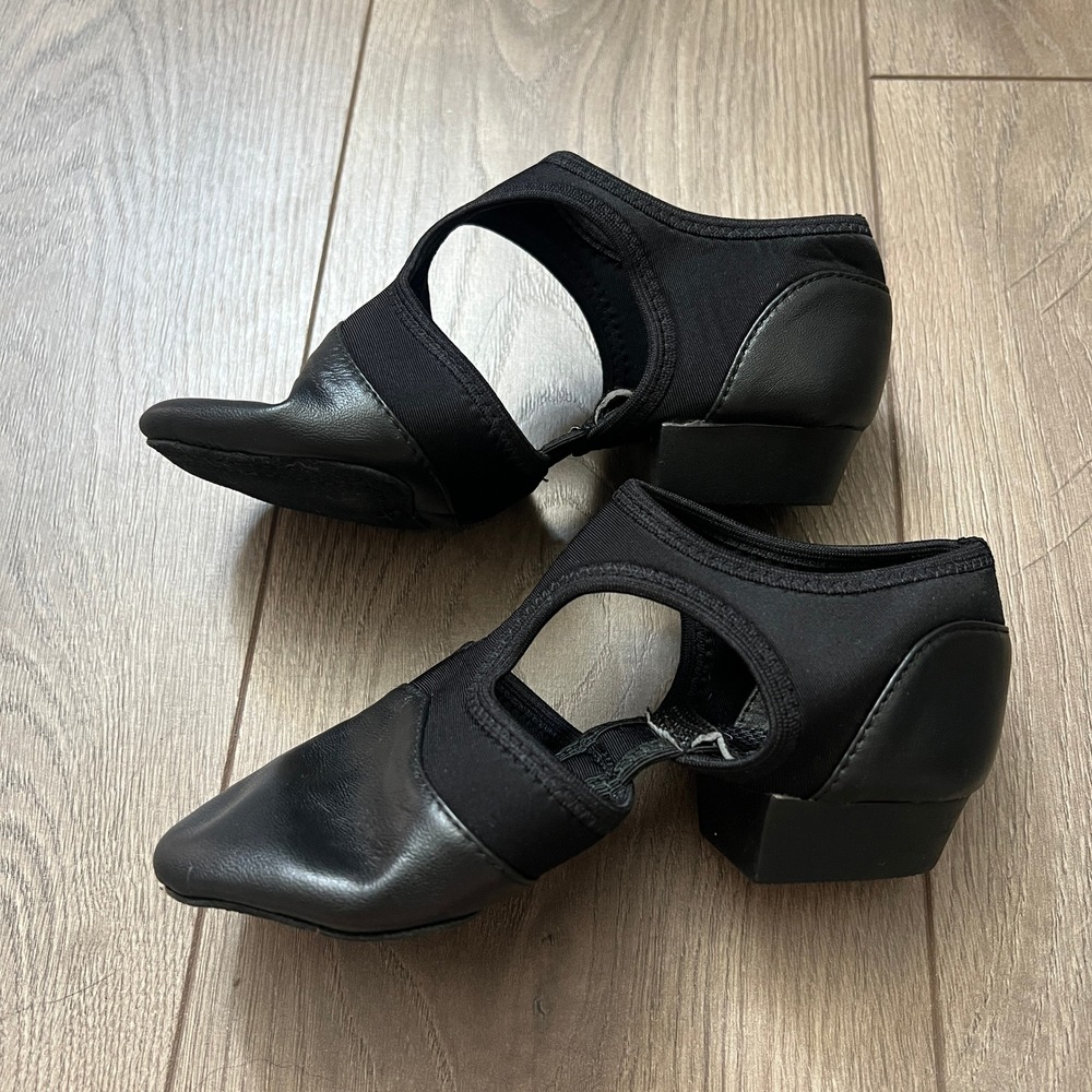 Capezio PP323 Pedini Femme Black Leather Split Sole Jazz Lyrical Dance Shoes 7.5 - Picture 3 of 9